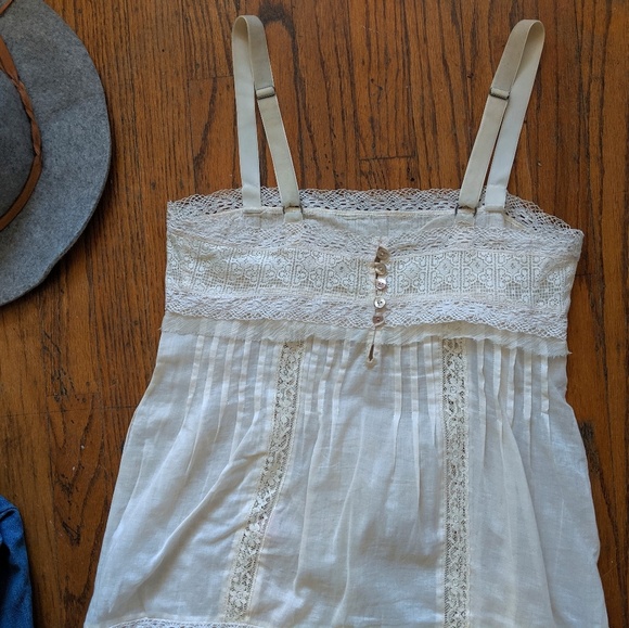 Rare Rebecca Taylor Cotton Lace Crochet Camisole - Picture 2 of 8